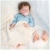 Poupée Reborn, 18 Pouces bébé Fille en Silicone, poupées de Vrais bébés en Silicone Faites à la Main, Cadeaux pour Petites Fi