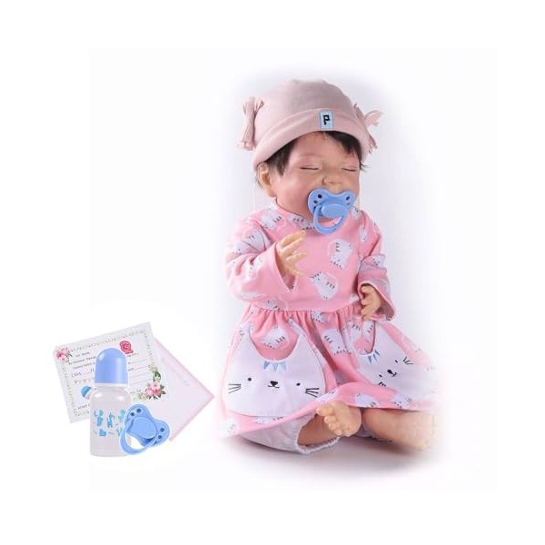 Poupée Reborn, poupées Reborn de 18 Pouces, Corps Complet en Silicone, poupées de bébé Reborn en Silicone Faites à la Main, M