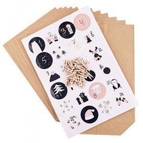 Pajoma Sweety - Calendrier de lAvent en Papier Kraft - 13 x 24 cm