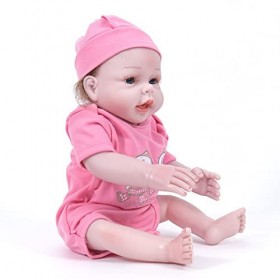 Poupée Reborn pour nouveau-né fille – 55,9 cm réaliste en silicone, poupées Reborn filles yeux ouverts, cadeaux pour petites 