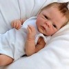 Reborn Baby Dolls 46Cm 17" Poupée Nouveau-Né Faite À La Main Poupée De Corps en Silicone Réaliste Réaliste Bébés en Bas Âge E