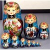 HALAHAI Poupée Russe Matriochka Noel Poupée De Couleur À 10 Couches, Jouet Artisanal en Bois, Poupées Gigognes Matryoshka pou