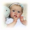 Poupées Reborn Filles Réalistes, 22 Pouces Preuve de leau Bébé Fille Reborn Silicone, Qui Ressemblent à de Vraies Filles, Ex