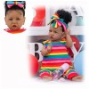 Poupées Reborn Filles Réalistes, 22 Pouces Preuve de leau Bébé Fille Reborn Silicone, Qui Ressemblent à de Vraies Filles, Ex