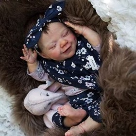 Poupée bébé Reborn réaliste 19 Pouces réaliste réaliste Nouveau-né en Silicone Souple Corps Entier poupées bébé Qui Ont lair