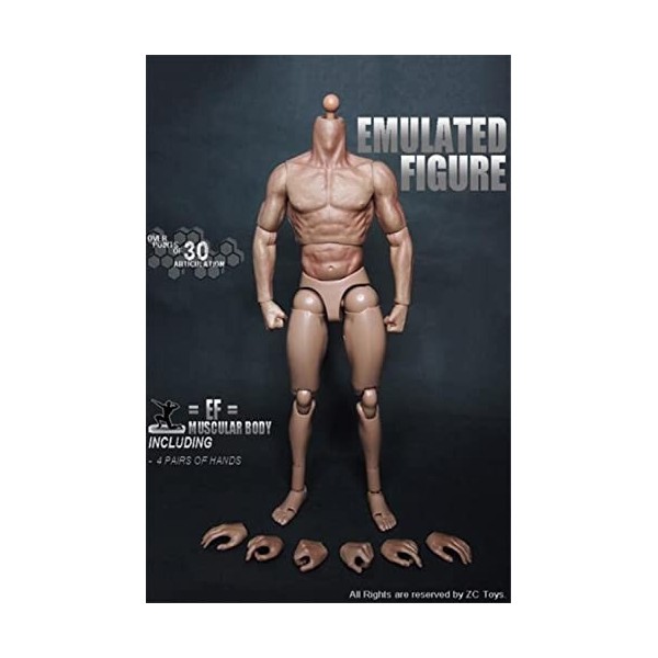 1/6 corps masculin - 12 pouces - Jouet pour poupée - Sculpture de tête 1:6