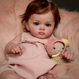 KEIOMI Poupée bébé Reborn Bébé Mignon Nouveau-né Nouveau-Né Poupée Jouet Reborn Baby Dolls en Vinyle Souple avec Reborn Fille