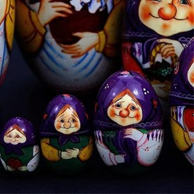 Poupée Gigogne Poupée Russe 10 Pièces Poupées Gigognes Russes En Forme Doeuf Matriochka Traditionnelle En Bois Peinte À La M