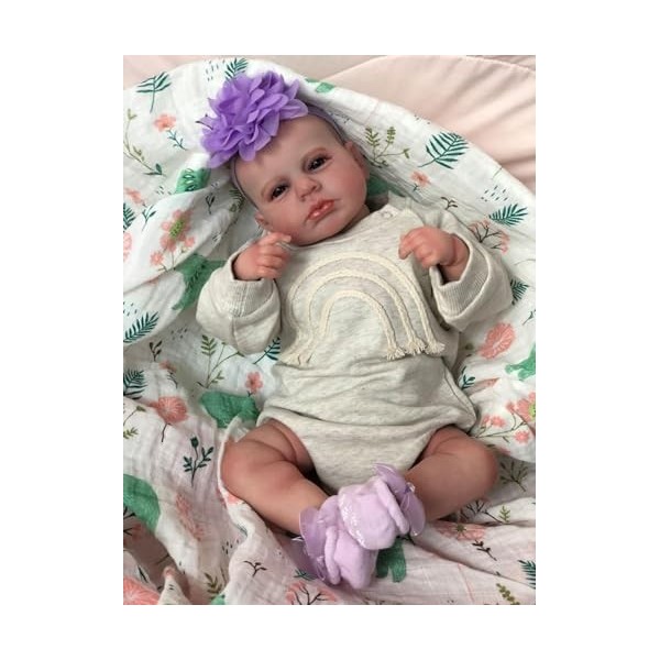 Poupée Reborn Fille Jouets pour Nouveau-nés Faits à la Main Cadeau de Noël des bébés renés Jouet pour Tout-Petit Fait à la Ma