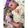 Poupée Reborn pour Tout-Petit de 18 Pouces poupées Nouveau-nées réalistes avec Les Yeux fermés Cadeau de Noël des bébés renés