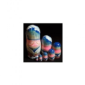 BPILOT Poupées Russes Poupées gigognes Russes Mignon 7 pièces poupées matriochka créatif Cadeau danniversaire for Enfants Or