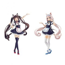 NATSYSTEMS Chiffre danime Nekopara Vanille/Chocola Figurine Complète Jolie poupée Modèle Décor Personnage Comique Collection