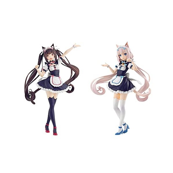 NATSYSTEMS Chiffre danime Nekopara Vanille/Chocola Figurine Complète Jolie poupée Modèle Décor Personnage Comique Collection