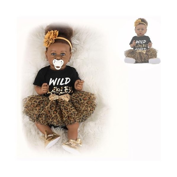Poupées Reborn réalistes, poupée en Silicone de Renaissance Lavable de 22 Pouces et 55 cm, bébé Qui a lair réel, A A 