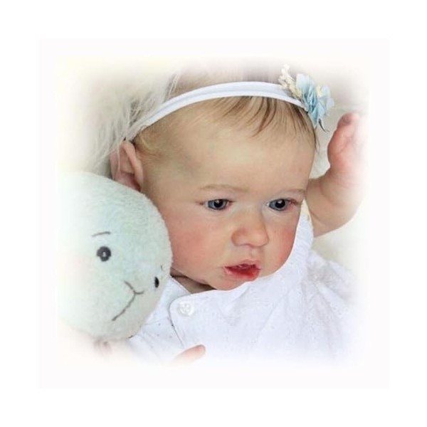 Nouveau-né réaliste, Paquet de 22 Pouces 55 cm avec Jouets dalimentation, poupées de bébé Nouveau-né en Vinyle, poupées Qui 