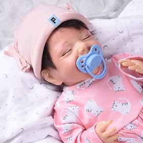 HZIXIXI RéAliste PoupéE Reborn, 18 Pouces 46 Cm Poupee Reborn Corps Silicone Fille - Bebe Poupon - Cadeau De Jouet pour Enfan