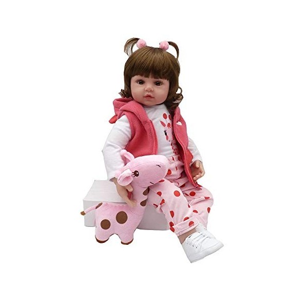 Bebe Doll Reborn Toddler 47cm Doux Silicone Reborn Baby Dolls Corps Doux Réaliste Menina Noël Surprice Fille Cadeaux Poupée p