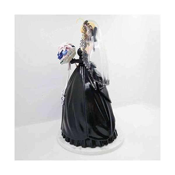 ZORKLIN Fate/Stay Night - Altria Pendragon - Robe de mariée noire-1/7 Figure complète/Figure danime/Modèle de Personnage Pei