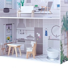 Olivias Little World Giant Doll House avec mobilier et Accessoires, Maison de poupées en Bois, Jeu de poupées pour Enfants d