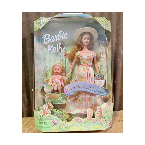 Special Edition Barbie & Kelly Easter Garden Hunt Gift Set 12 and 4 Figure includes the Easter Garden Hunt game!