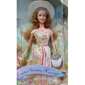 Special Edition Barbie & Kelly Easter Garden Hunt Gift Set 12 and 4 Figure includes the Easter Garden Hunt game!