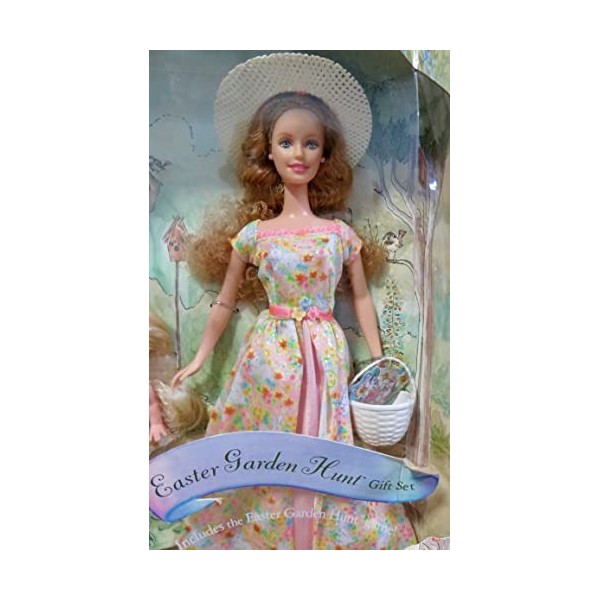 Special Edition Barbie & Kelly Easter Garden Hunt Gift Set 12 and 4 Figure includes the Easter Garden Hunt game!