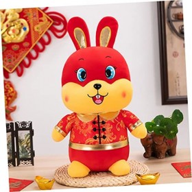 ibasenice 4 Pièces Lapin en Peluche Poupée Lapin Jouet Zodiaque Lapin Poupées Poupée Jouet Peluche Lapin Poupée Lapin Mascott