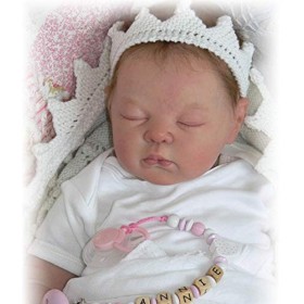 H.aetn Kit de poupée Bricolage en Vinyle Souple en Forme de Silicone, pièces de poupée Non peintes, Yeux fermés