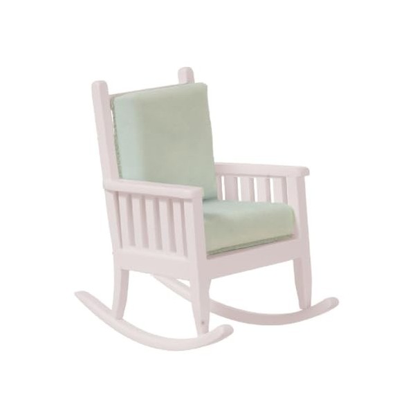 JBM Chaise à bascule miniature pour maison de poupées 1:12 Rose pâle