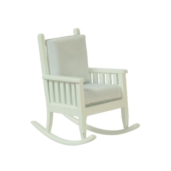 JBM Chaise à bascule miniature pour maison de poupée Bleu pâle 1:12