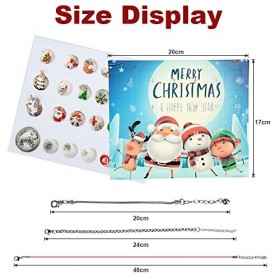 Calendrier de lAvent 2022, Calendrier de lAvent de Noël Perles DIY Charms Bracelet Collier avec Bijoux Bracelet Accessoires