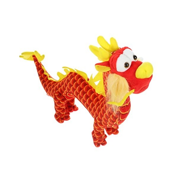 Toyvian 5 Pièces Dragon en Peluche Jouet Zodiaque Animal Statue Peluche Animal Jouet Sac dargent Poupée Décor Zodiaque Drago