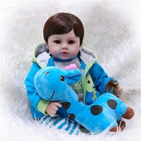 Poupées Reborn Poupée Bébé, Poupées Reborn Poupée Bébé 18" Véritable Vinyle Souple Silicone Poupées Réalistes Enfant Réaliste