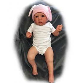 55 Cm Reborn Baby Doll, Fait à la Main Réaliste Réaliste Silicone Souple Reborns Baby Doll Mignon Poupées Nouveau-Né Bébé Fil