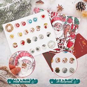 Bijoux Calendrier de lAvent Bijoux de Noël Calendrier de lAvent 2022 pour Filles 2 Chaînes 22 Perles 24 Jours Noël Charme B