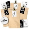 AMARI ® Calendrier de lAvent à remplir Hygge Black & White - 24 Sacs en papier avec carte à réaliser à Noël - Sacs en papi