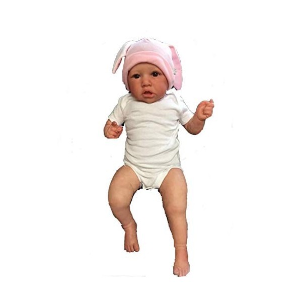 55 Cm Reborn Baby Doll, Fait à la Main Réaliste Réaliste Silicone Souple Reborns Baby Doll Mignon Poupées Nouveau-Né Bébé Fil