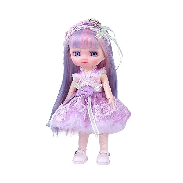 UCanaan Poupée Bjd Dolls 1/8 SD Poupée articulée à 18 boules avec tenues complètes, 3 paires de mains, 3 yeux interchangeable