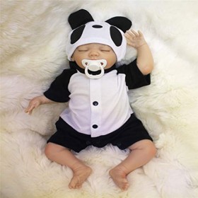 Reborn Bébé Poupée Réaliste Dormir Garçon 18 Pouces 45 Cm Fait À La Main en Silicone Souple Vinyle Nouveau-Né Poupée Garçons 