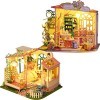 Maison de poupée à faire soi-même - Mini maison miniature en bois - Puzzle 3D en bois - Cadeau créatif pour le Nouvel An - Po