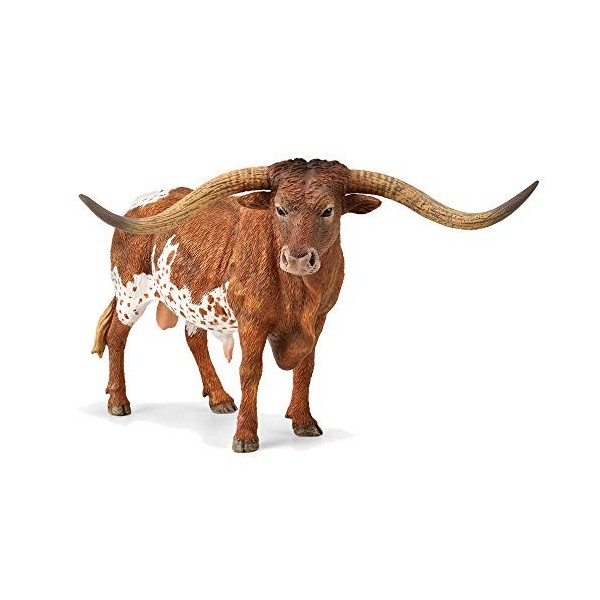 Collecta La Ferme XL : Taureau Texas Longhorn 16,2x8,6cm