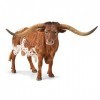 Collecta La Ferme XL : Taureau Texas Longhorn 16,2x8,6cm