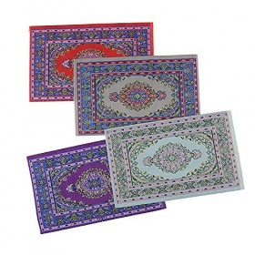 Ruiqas Lot de 4 tapis de maison de poupée 93 x 5. Mini tapis turc de 22,9 cm pour décoration de maison de poupée