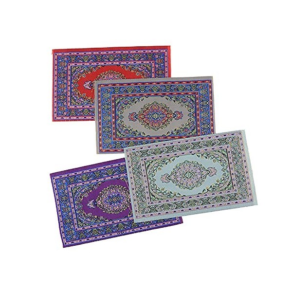 Ruiqas Lot de 4 tapis de maison de poupée 93 x 5. Mini tapis turc de 22,9 cm pour décoration de maison de poupée