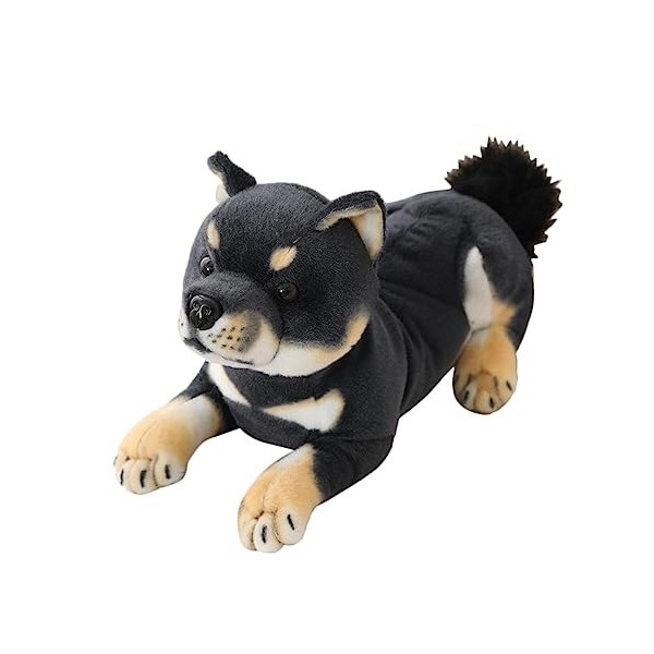 Simulé Shiba Inu Chien En Peluche Jouet 13,7 Pouces Noir Corgi Chiot Animal En Peluche Jouets Enfants Poupée Japonaise Doge C