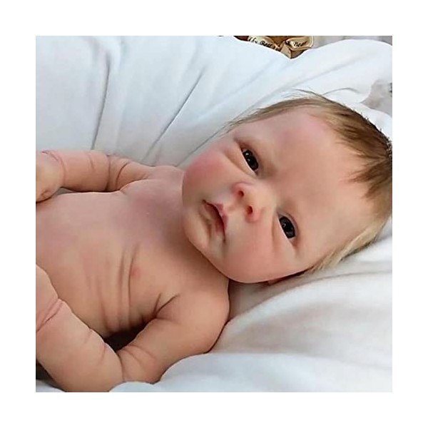 OxaLA Poupées de bébé réalistes avec Jouet Reborn en Silicone Fait à la Main, Corps Complet, Nouveau-né, 45,7 cm, Doux et réa