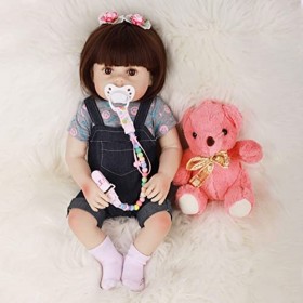 48 Cm 18 Pouces Reborn Bébé Poupée Filles Réaliste en Silicone Souple Corps Complet Reborn Poupées Réaliste Nouveau-Né Cadeau