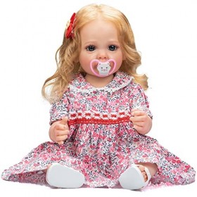 AIMERO Poupées Bébés Reborn 22 Pouces 55 cm Doux Vinyle Complet en Silicone Reborn Fille Poupée Vrai Vie Poupées Nouveau-nés 