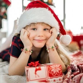 mizikuu Calendrier de lAvent 2023 Enfant Fille, DIY Noël Bracelet Bijoux Bracelets Cadeaux de Noël 5-12 Ans 24 Jours Cadeau 