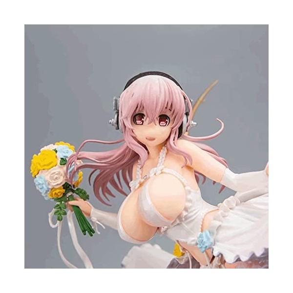 BOANUT Personnage Original - Sonico - Robe de mariée 10e Anniversaire Ver. Mignon Personnage de Dessin animé Statue Jouets mo